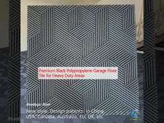 کاشی کف گاراژ پلی پروپیلن سیاه برای مناطق سنگین