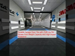 کاشی کف گاراژ با ظرفیت وزن 2500 پوند در هر فوت مربع و مقاومت بالا در برابر ضربه