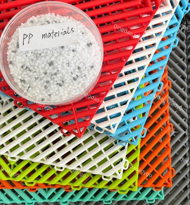 2500Lbs مقاوم در برابر پرتوان های UV تایل کف گاراژ PP با سطح ریب دار