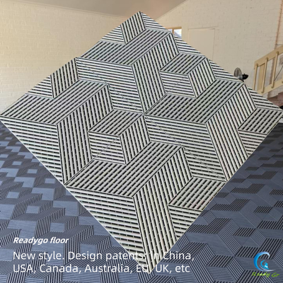 با دوام بالا کاشی کف گاراژ سیاه با ظرفیت وزن 2500 پوند و مقاومت در برابر ضربه