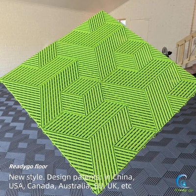 18mm سخت پلاستیک گاراژ کاشی کف بیرونی Interlocking گاراژ کاشی