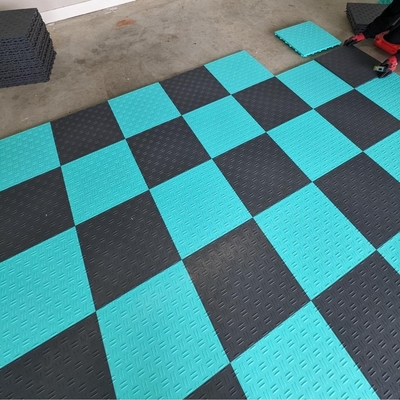 پلی پروپیلن گاراژ تراکت فلور 18mm Interlocking PP Racedeck Diamond Tile